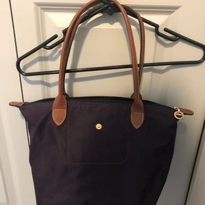 Purple Longchamp Small Tote Bag